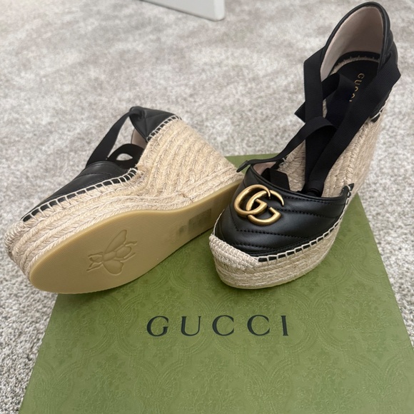 Gucci Leather Platform Espadrilles - Picture 5 of 8